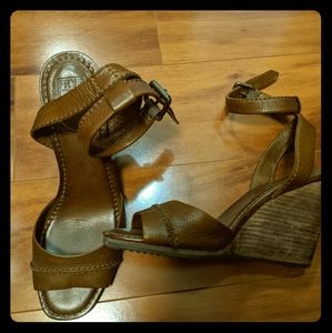 Leather Frye wedges!!